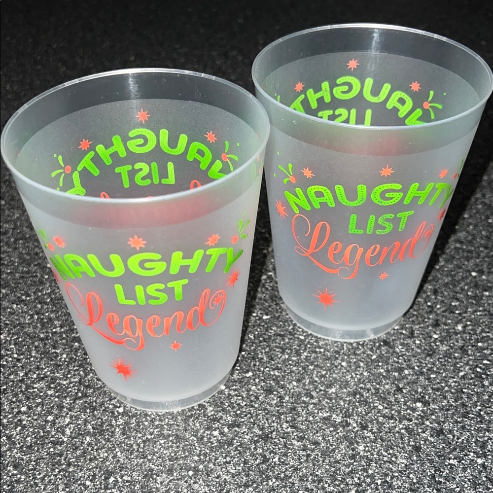 “Naughty List Legend” Frosted Cup Duo